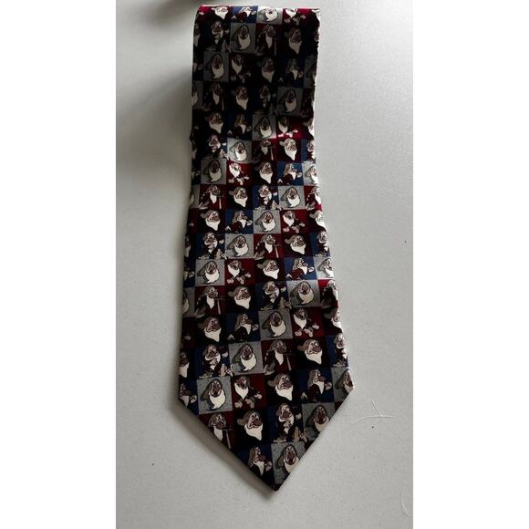 Disney Grumpy Tie – 100% Silk Vintage Walt Disney World Necktie - Picture 3 of 10